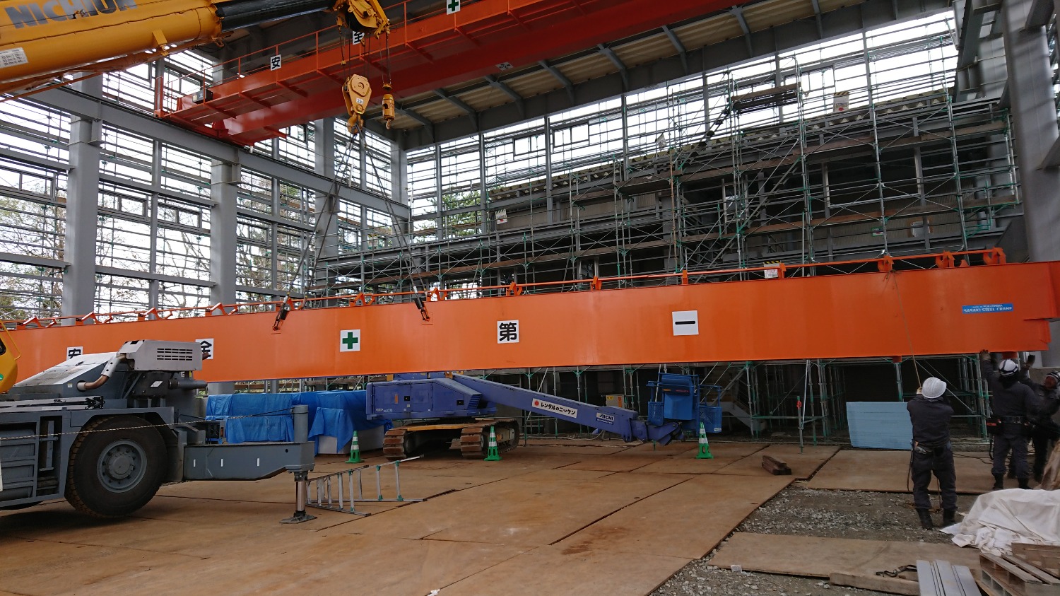 15/5t×23m 天井クレーン 製作・取付 - 佐々木スチール工業